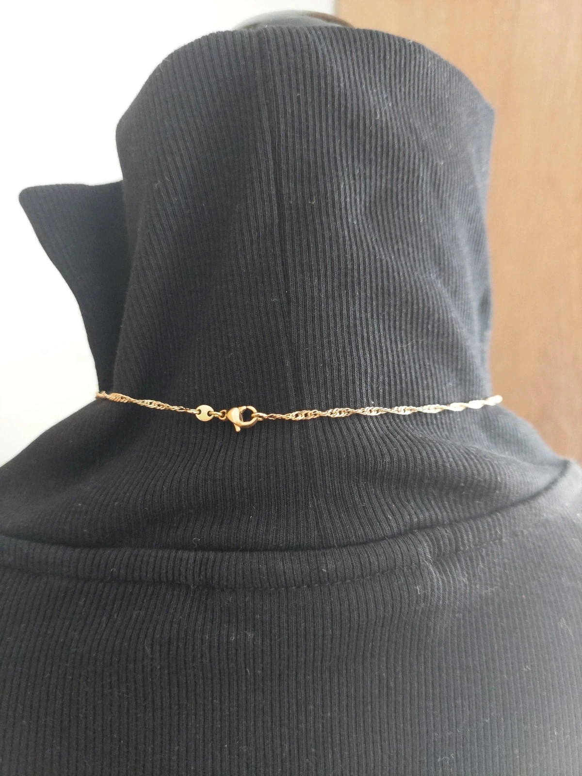 Collier chaîne Singapour & Pendentif Œil Céleste Protecteur doré. – photo 3